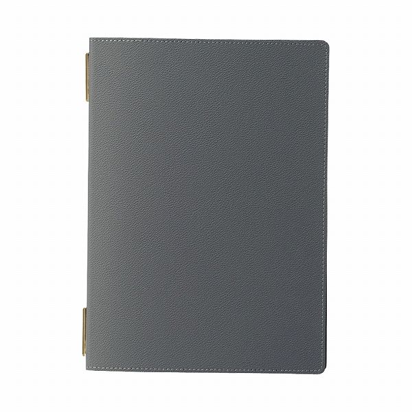 えいむ レザータッチメニューブック グレー A4 GB-141(PEI5503)