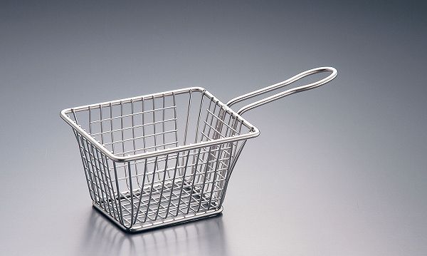 アメリカン・メタルクラフト ミニフライバスケット 正方形 大 ステンレス MSQBSKT(PHLB101)