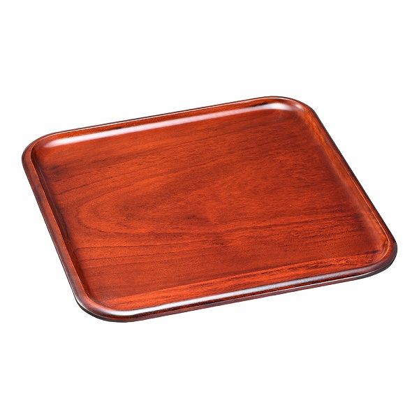 テスク(Tisc) スーパーブラウン 木製正角盆 小 ウレタン塗装 SB-505(PKK54505)