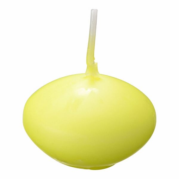 ネクストテーブルウェア フラットキャンドル イエロー 入数：1箱(24個入) 40045(PKYB3YE)