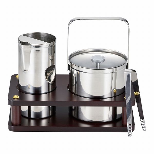 18-8ぺール＆ピッチャー木台付セット MR-102(PPC36)