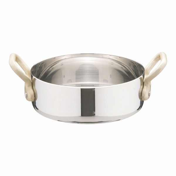 三宝産業 YUKIWA プチパン 18-8 両手浅型鍋 9cm 蓋無 PPTA102