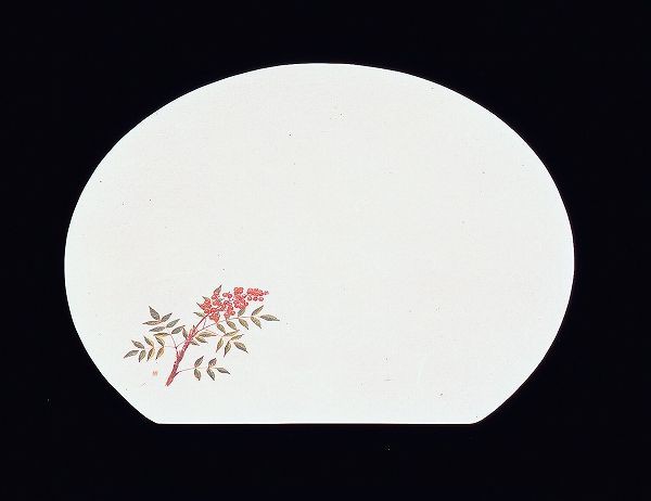 ヤマコー(Yamaco) 尺3半月枯淡懐石まっと 南天 370×335mm 入数：1セット(100枚入) QKI53