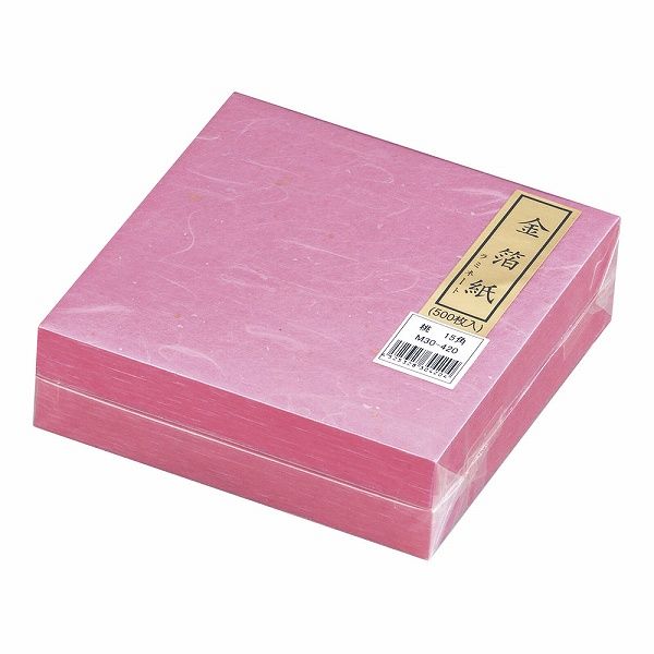 マイン(Mine) 金箔紙ラミネート 桃 15cm角 入数：1セット(500枚入) M30-420(QKV22420)