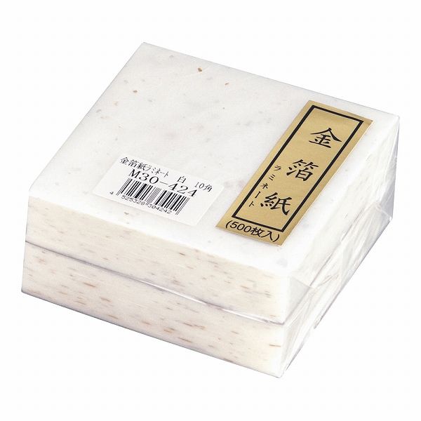 マイン(Mine) 金箔紙ラミネート 白 10cm角 入数：1セット(500枚入) M30-424(QKV23424)