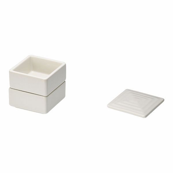 二段重 白 角型 瀬戸焼 Y-020(RMJ5201)