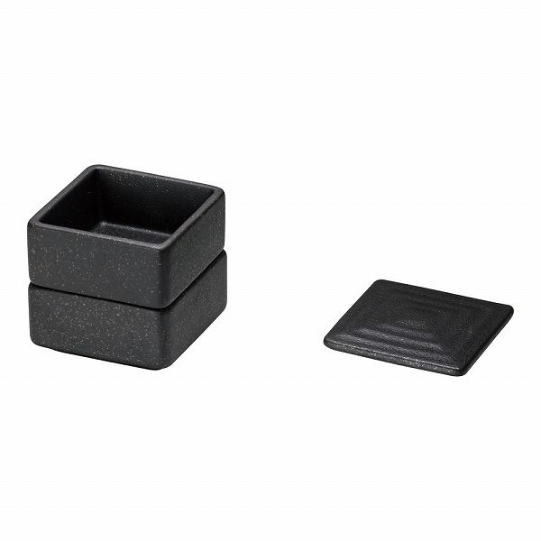 二段重 黒 角型 瀬戸焼 Y-021(RMJ5301)