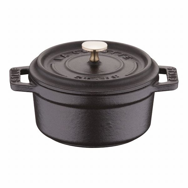 ストウブ(Staub) ピコ・ココット 黒 10cm ラウンド 鋳鉄 40500-101(RST3401)