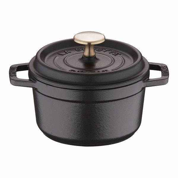 ストウブ(Staub) ピコ・ココット 黒 14cm ラウンド 鋳鉄 40509-476(RST3403)