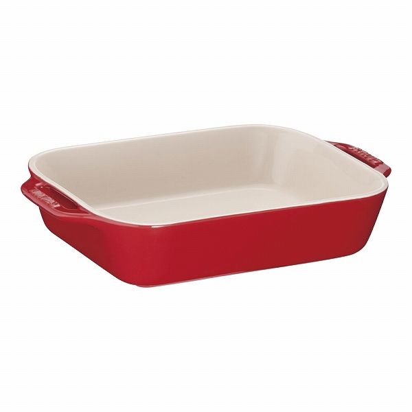 ストウブ(Staub) セラミック レクタンギュラーディッシュ チェリー 27cm 40508-590(RSTC521)