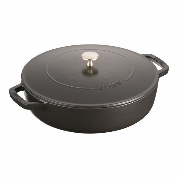 ストウブ(Staub) ブレイザー・ソテーパン ブラック 28cm 鋳鉄 40511-472(RSTD604)