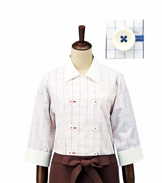 TKG テイケイジイ 遠藤商事 チェック コックシャツ・レギュラーカラー