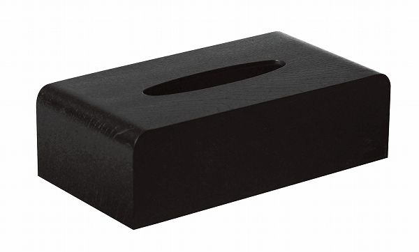 サイトーウッド(SAITO WOOD) 木製ティッシュボックス ブラック 天然木 TS-03B(VTI3101)