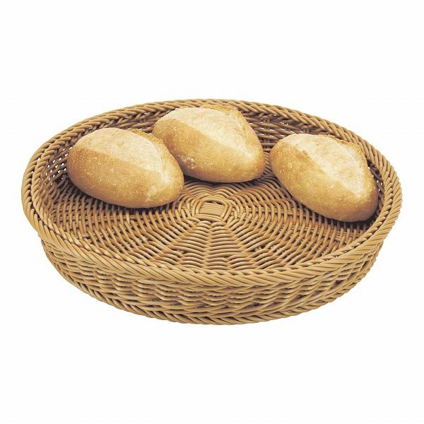 よし与工房(Yoshiyo) ニュープラタンバスケット 茶 丸 PP-385-C(WBS9101)