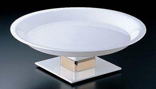 CAL-MIL ゴールドトリムペデスタル ホワイト ロータイプ アクリル製 319-10W4(WPD0502)の通販は 9,488円