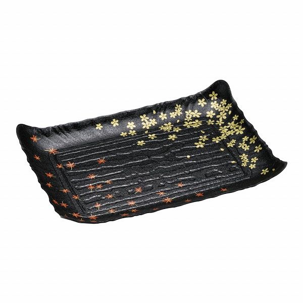 プラ容器 筑後 春秋 黒 小 入数：1セット(10枚入) XNS0204