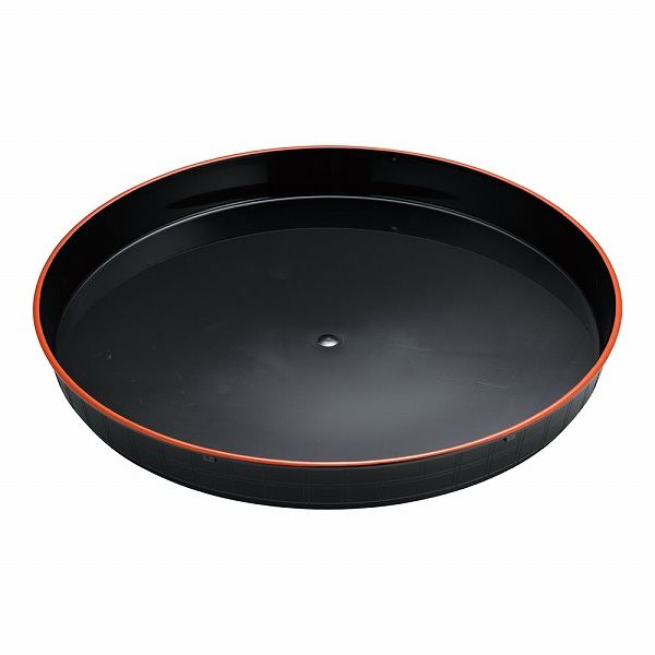 プラ容器 市松 黒赤フチ 45cm 入数：1セット(5枚入) 45(XNS0502)