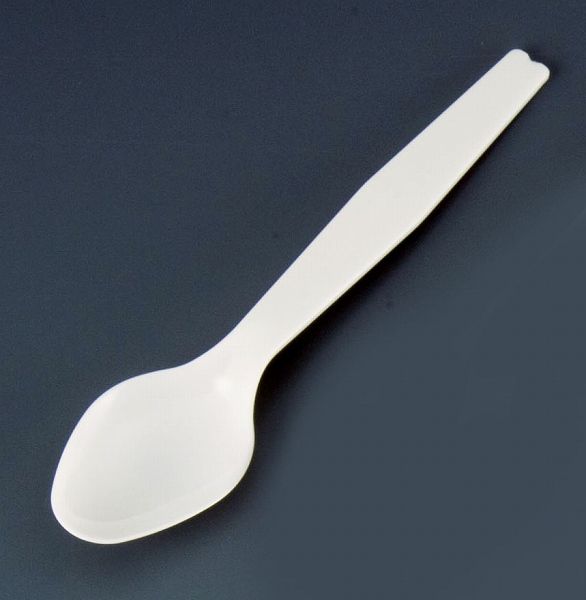 使い捨てスプーン 白 140mm 袋入 入数：1セット(500本入) 140IV(XTK012)