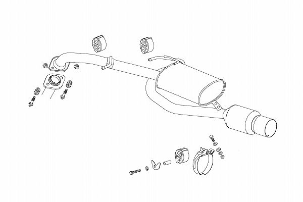 フジツボ(FUJITSUBO) POWER Getter マフラー トヨタ ウィッシュ DBA-ZNE10G 1ZZ-FE 1.8 2WD マイナー後 1800cc 2005年09月〜2009年04月 150-22815