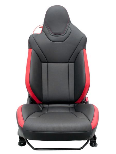 ジーベース/G'BASE デザインシートカバー for 純正レカロ ダイハツ コペン LA400K Robe S,XPLAY S,Cero S,GR SPORT ブラック×レッド 入数：1台分 GSC-008_1