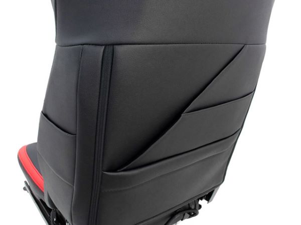 ジーベース/G'BASE デザインシートカバー for 純正レカロ ダイハツ コペン LA400K Robe S,XPLAY S,Cero S,GR SPORT ブラック×レッド 入数：1台分 GSC-008_2