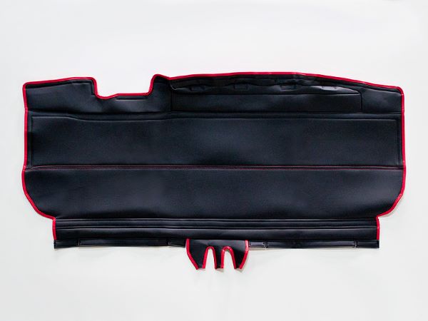 ジーベース/G'BASE シートバックスペースカバー ダイハツ ハイゼット S500P/S510P ジャンボ後期 2021年12月〜 ブラック×レッド GSC-016