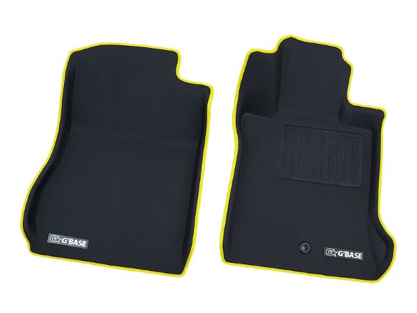 ジーベース/G'BASE 3Dフロアマット ホンダ S660 JW5 ブラック×イエロー ラバータイプ 入数：1台分 GFM-109