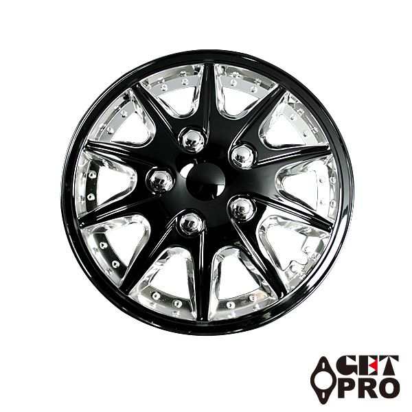 GET-PRO/ゲットプロ ホイールカバー クローム＆ブラック 16インチ 汎用 入数：1台分(4枚) L004CBL16の通販は