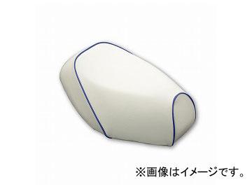 2輪 グロンドマン 国産シートカバー 白/青パイピング（張替