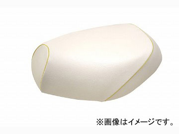 2輪 グロンドマン 国産シートカバー 白/黄色パイピング (張替) 品番：GH18XC20P100 JAN：4562492990178 キムコ スーナー50SS/Z/100ZZ