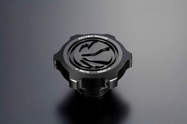 ハヤシレーシング オイルフェラーキャップ 硬質ブラックアルマイト仕上げ アルミ製 日産L型用(2WD/4WD)