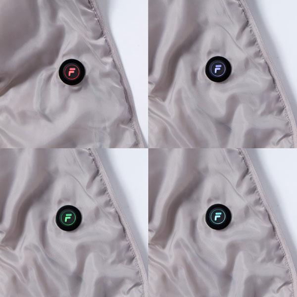 FILA(フィラ) 電熱中綿ベスト グレー モバイルバッテリー付き 男女兼用