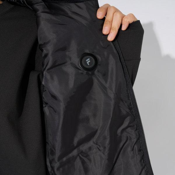 FILA(フィラ) 電熱中綿ベスト グレー モバイルバッテリー付き 男女兼用