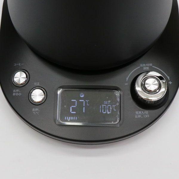 HIRO Modere 温度調節機能付き グースネックケトル 1.0L 保温機能付き コーヒーのハンドドリップに最適 選べる2カラー