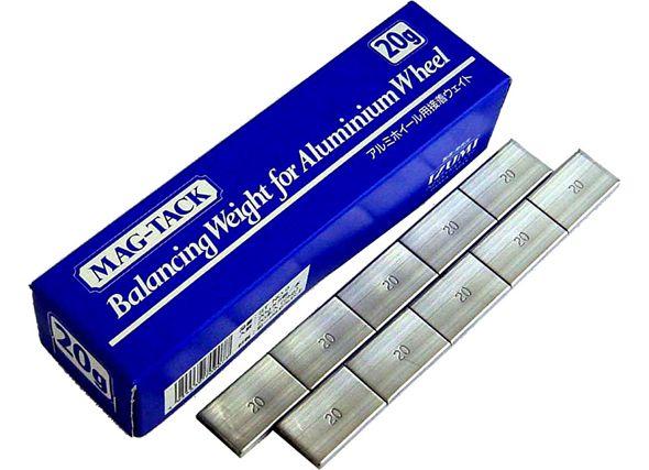 泉産業貿易 鉛製接着式バランスウェイト 板タイプ 20g 黒テープ 入数：2KG入(5個×20本)×10箱 ST NO.9/B