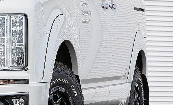 JAOS/ジャオス フェンダーガーニッシュ 三菱 デリカ D:5 3DA-CV1W 新型ディーゼル 2019年02月〜 未塗装 type-S 入数：1セット(左右/6ピース) B131306NP