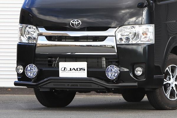JAOS/ジャオス フロントスキッドバー トヨタ ハイエース 200系 標準ボディ(3型-) 2010年07月〜 ブラック/ブラック B150203D
