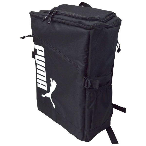 PUMA(プーマ) スタンダードロゴ スクエアリュック ブラック×ホワイト 容量30L B4サイズもらくらく収納 J20313(BK/WH)