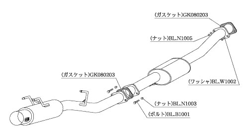 柿本改 HYPER FULLMEGA N1＋Rev. マフラー N31343 ニッサン ステージア GF-WGNC34 RB25DET ターボ 4WD(AWD) 4AT/5MT M/C後 2500cc 1998年08月〜2001年10月