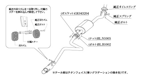 柿本改 GTbox 06&S マフラー S44337 スズキ スペーシアカスタム DAA,5AA-MK53S R06A WA05A NA ハイブリッド 2WD(FF) CVT 660cc 2017年12月〜 排気系