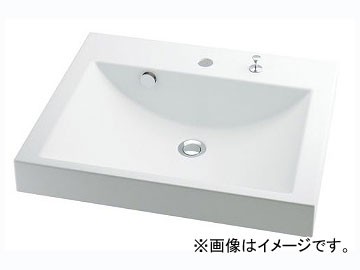 カクダイ 角型洗面器 ポップアップ独立つまみタイプ 品番：493-072H JAN：4972353030941