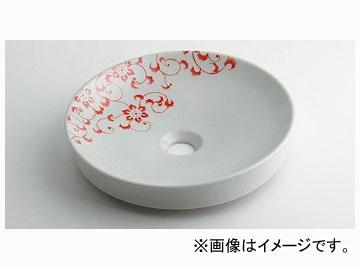 カクダイ 丸型手洗器 サーモンピンク 品番：493-097-P JAN：4972353046416