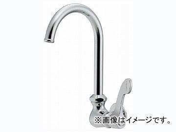 カクダイ 厨房用横形スワン水栓 品番：708-007-13QR JAN：4972353043200
