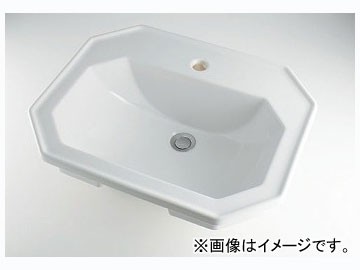 カクダイ 角型洗面器 1ホール 品番：＃DU-0476580000 JAN：4972353029617