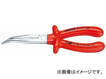 クニペックス/KNIPEX 絶縁ラジオペンチ 40゜先曲 品番：2627-200 JAN：4003773016090