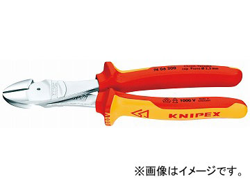 クニペックス/KNIPEX 絶縁強力斜ニッパー 品番：7406-250 JAN：4003773041955
