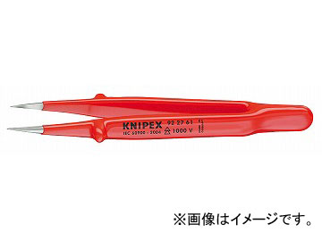 クニペックス/KNIPEX 絶縁精密ピンセット 品番：9227-61 長さ：130mm JAN：4003773054757