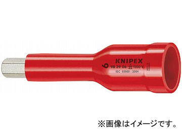 クニペックス/KNIPEX 絶縁ヘキサゴンソケット 1/2SQ 品番：9849-08 JAN：4003773021179
