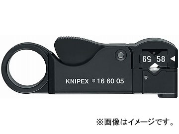 クニペックス/KNIPEX 同軸ケーブル用ストリッパー RG58/59/62用 品番：1660-05 JAN：4003773044888 6,322円