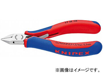 クニペックス/KNIPEX エレクトロニクスニッパー 品番：7732-115 JAN：4003773013952
